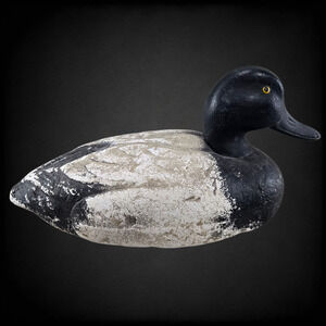 Vintage Goldeneye Duck Decoy Drake 16" Hand Painted Plastic Styrofoam Wood Keel